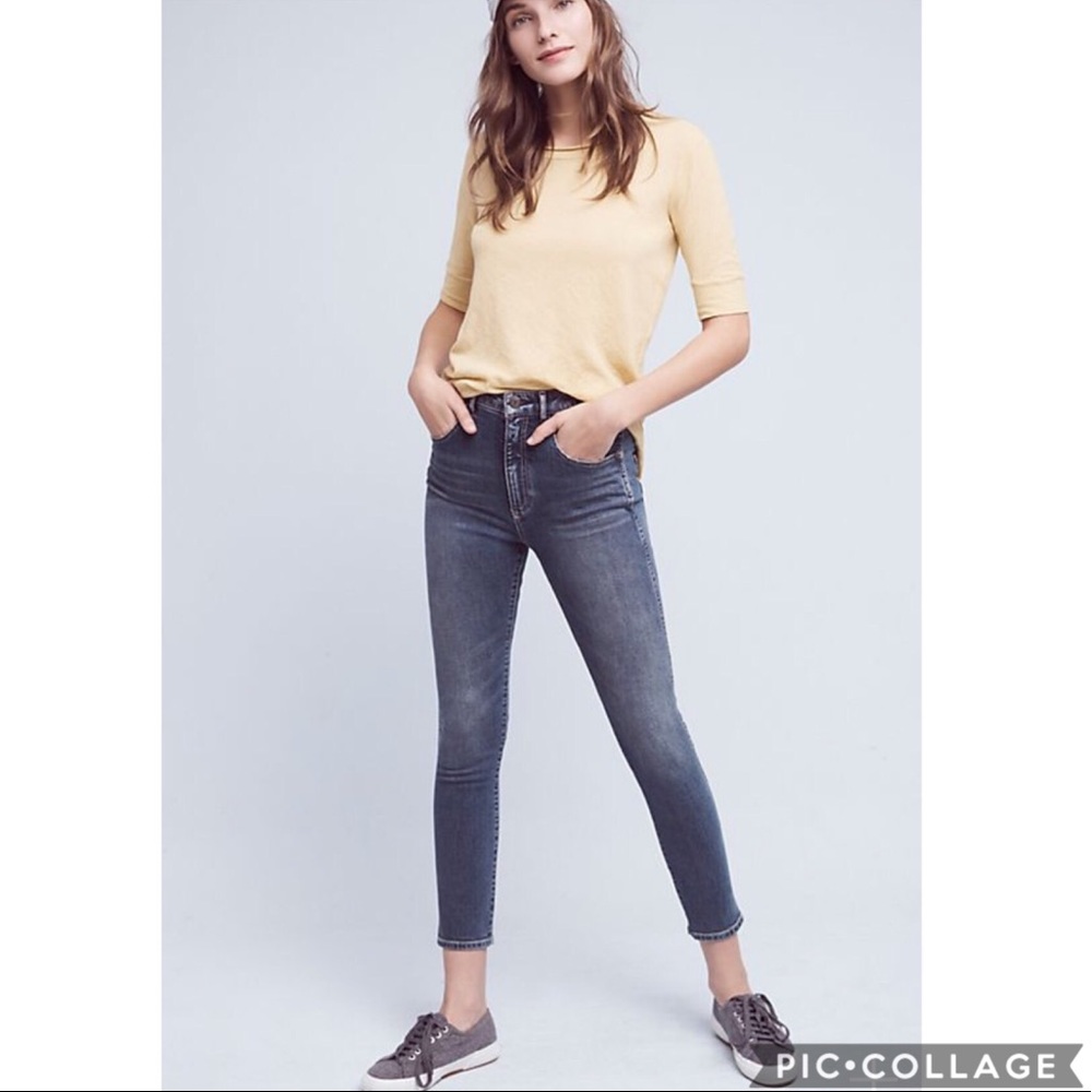 EUC Pilcro & the Letterpress Superscript High Rise Straight Leg Jean
